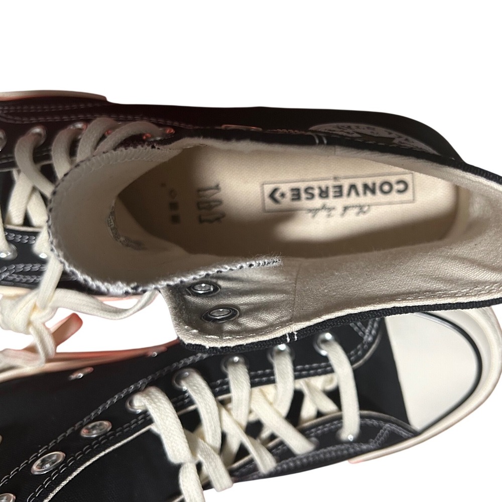 Converse Chuck 70 Hi Black Egret High Top Sneakers 162050C Mens 8 Womens 10 - Picture 7 of 7